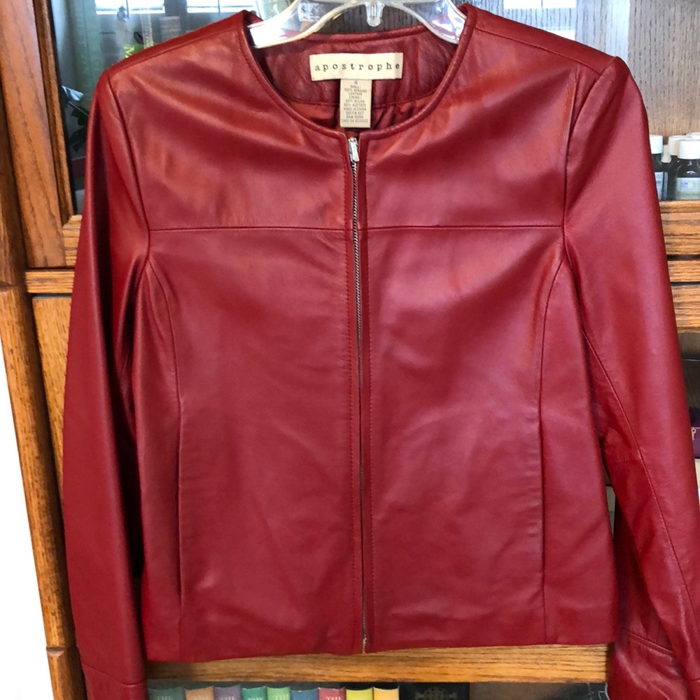 Women’s Red Leather Jacket